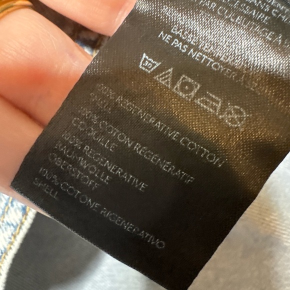 Anthropologie Pilcro The Becca Denim Shirt Large Regenerative Cotton Acid Wash - Picture 11 of 13